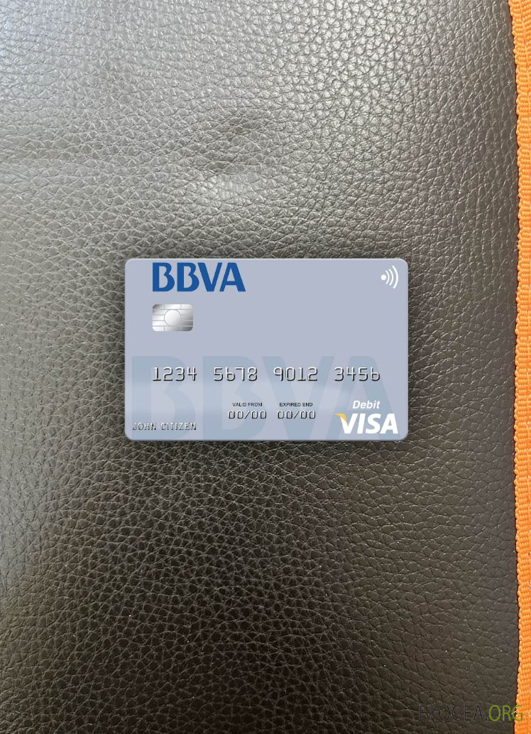 Paraguay Banco BBVA Bank carte de débit visa photolook ,